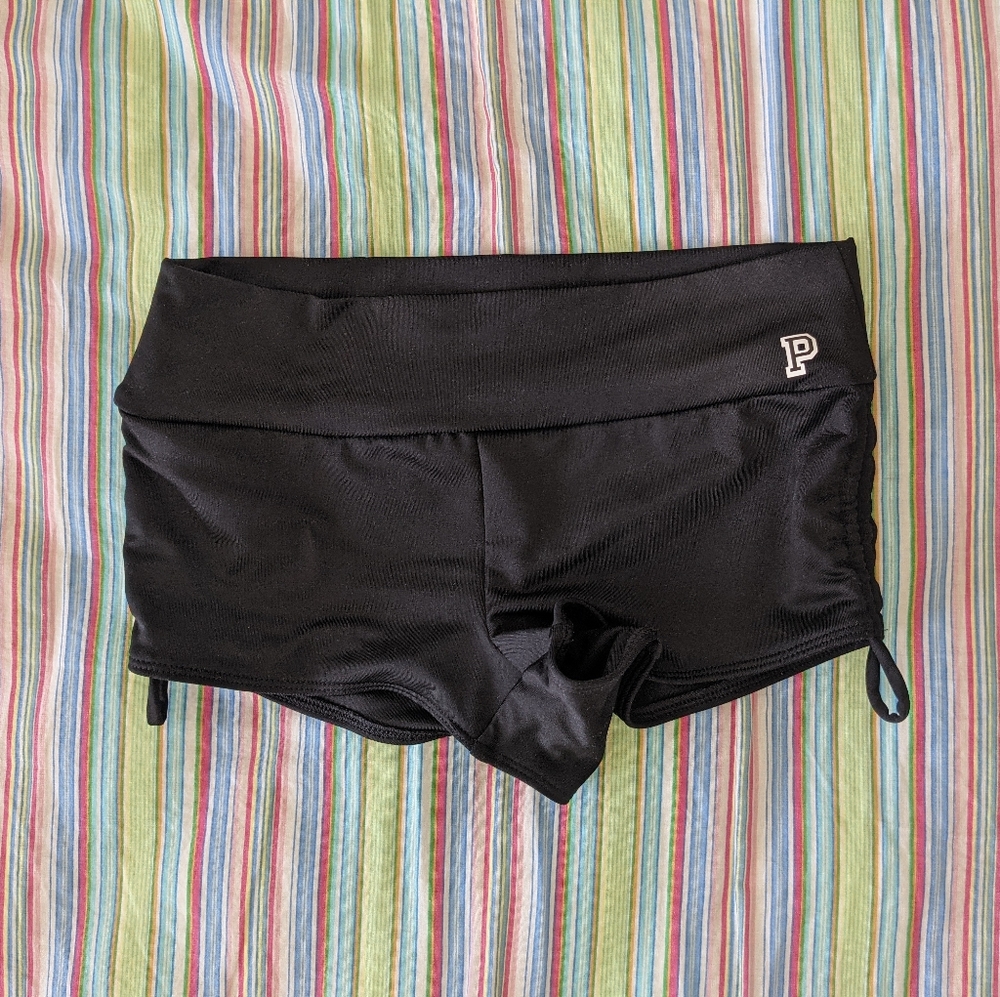 Black Swim to Gym Adjustable Shorts